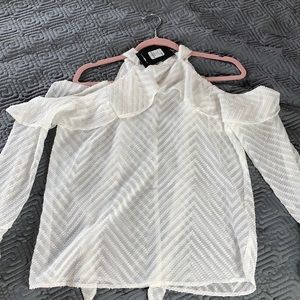 Cold Shoulder Bell Sleeve Sheer Medium NWT